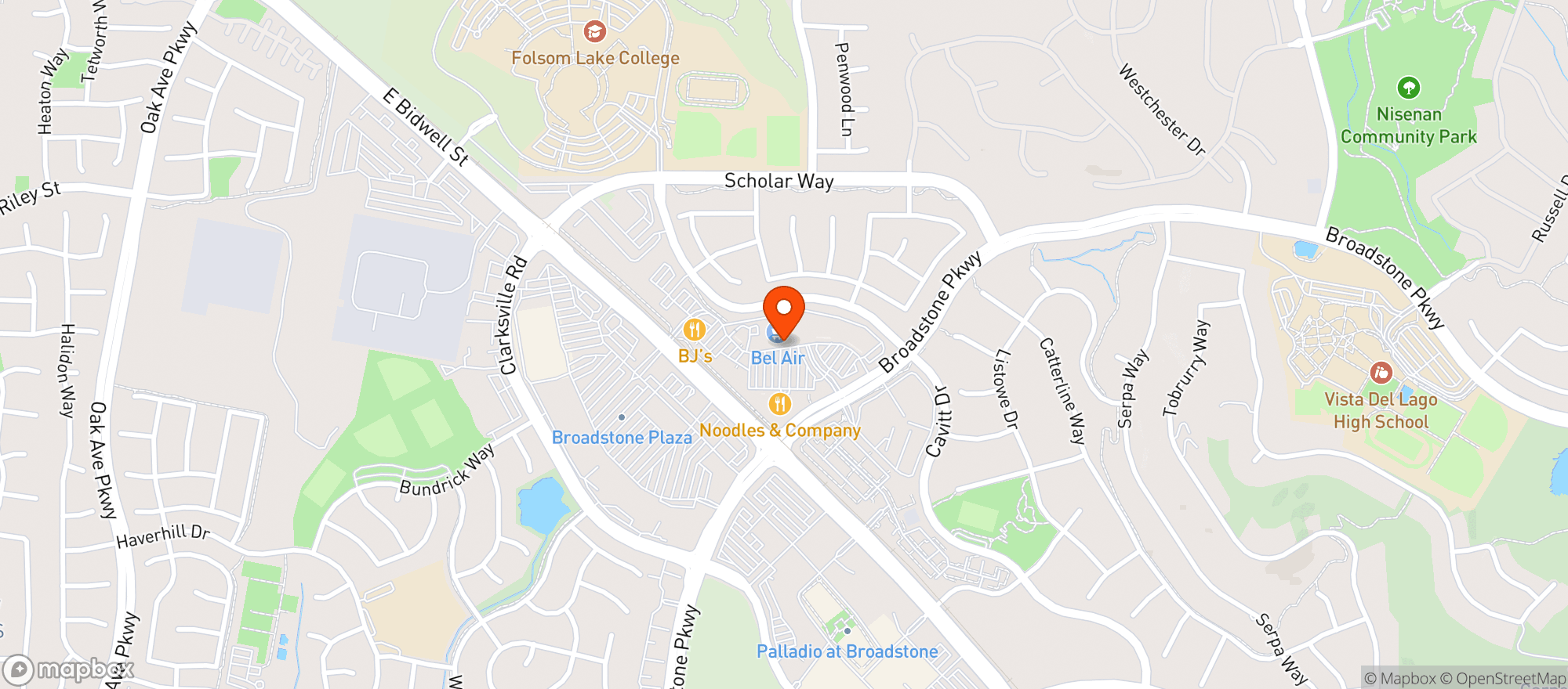 Map showing Bel Air Market
