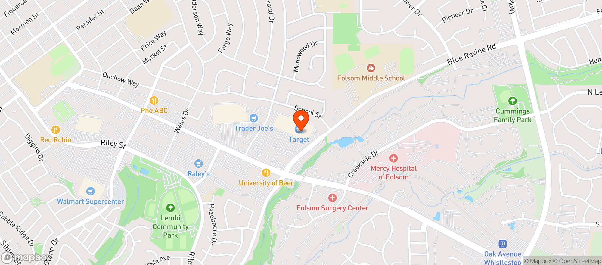 Map showing Target