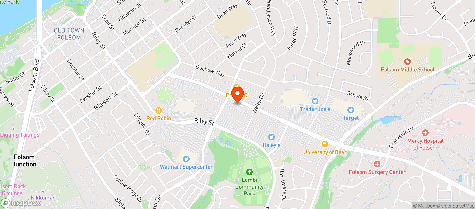 Map showing Churchill Arms Pub