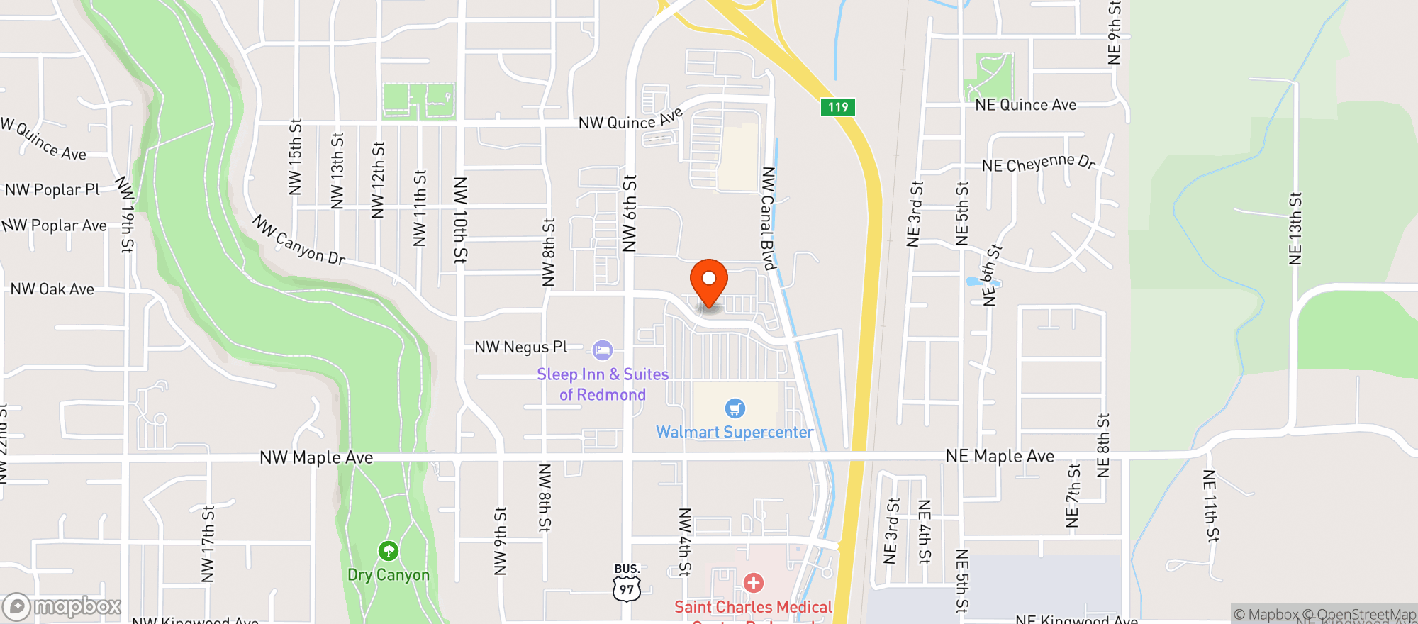 Map showing Gnc