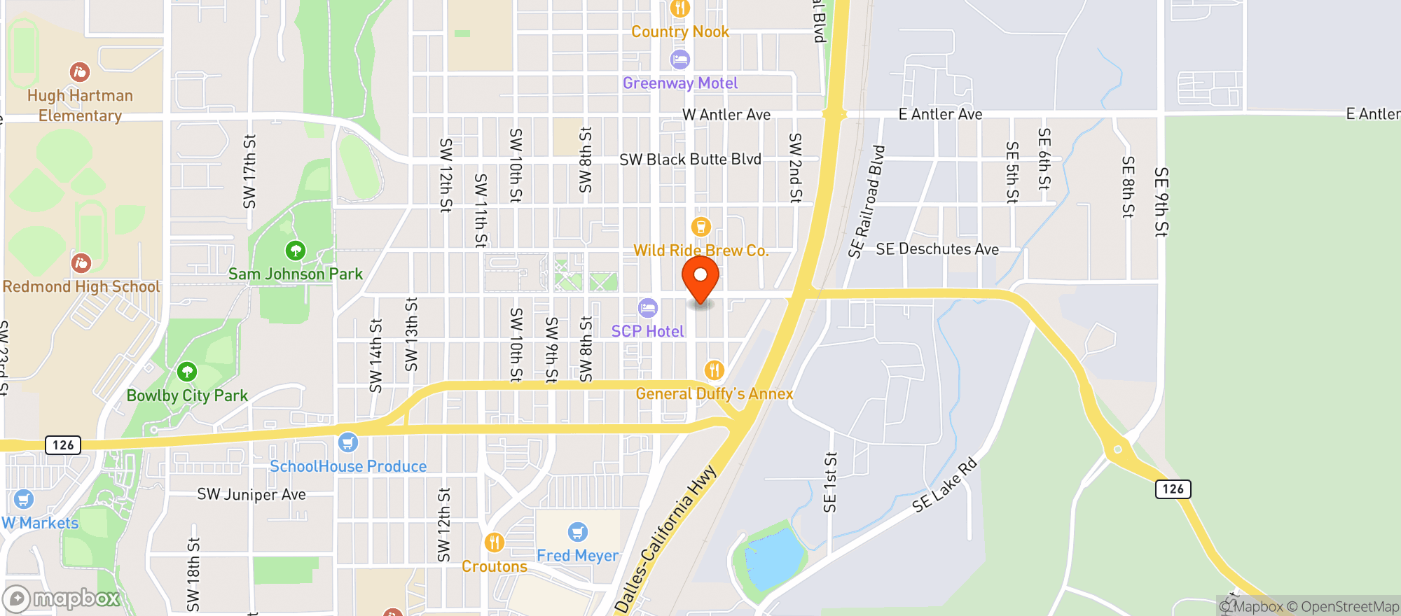 Map showing MO S PAYLESS