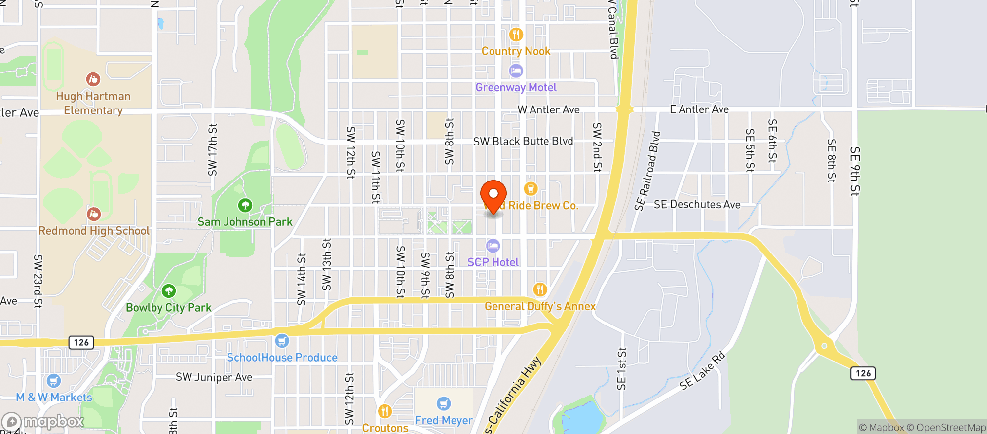 Map showing Visions Downtown Market