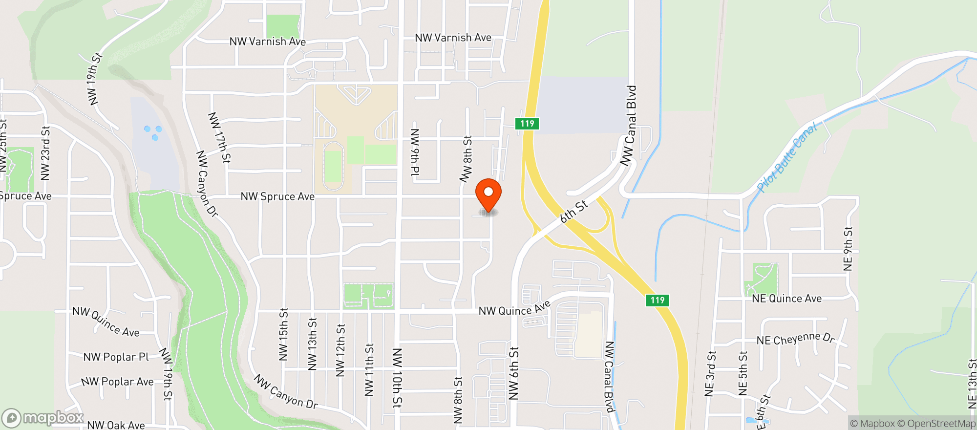 Map showing North Redmond Liquor