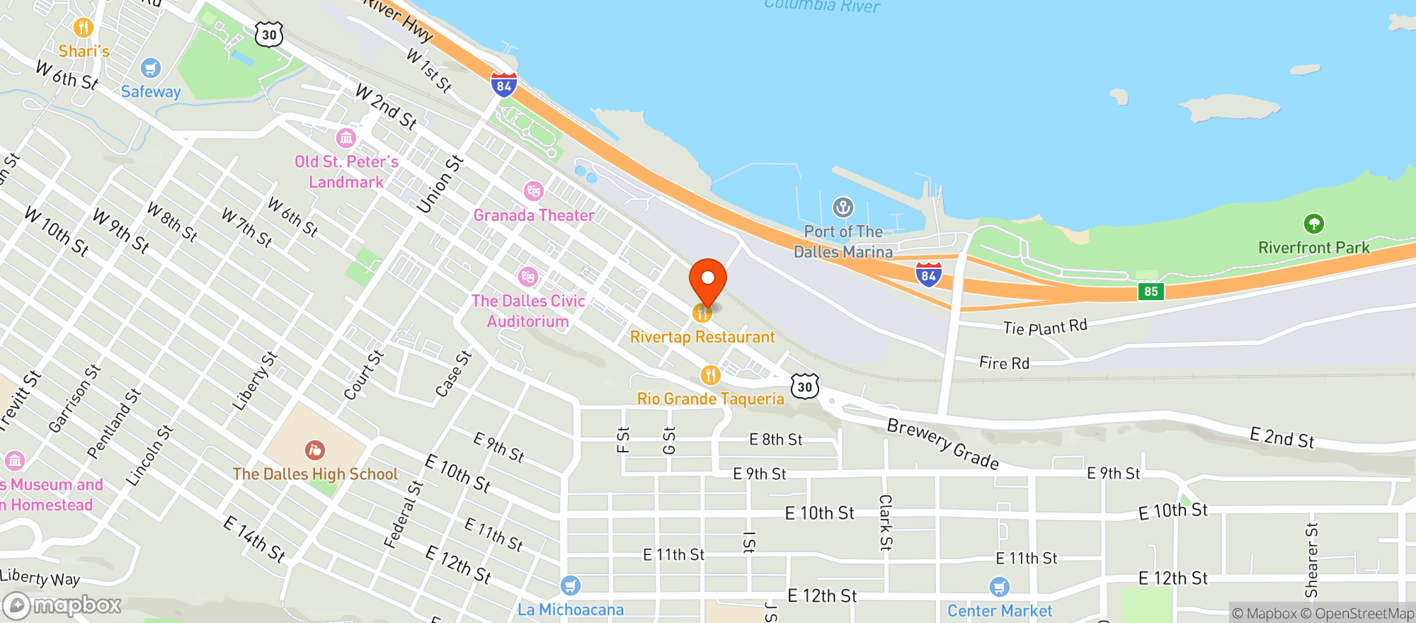 Map showing Taco Del Mar