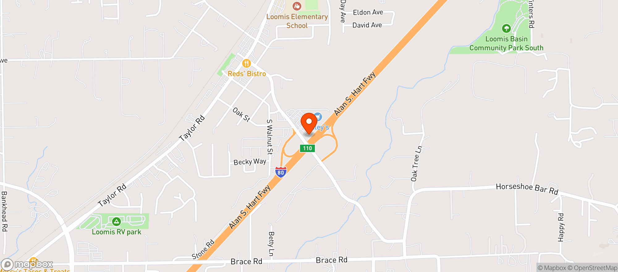 Map showing Raleys