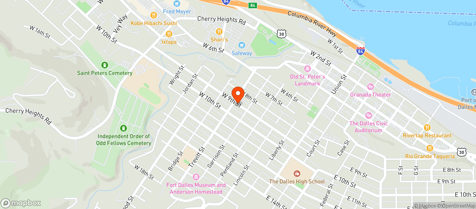 Map showing Us Market