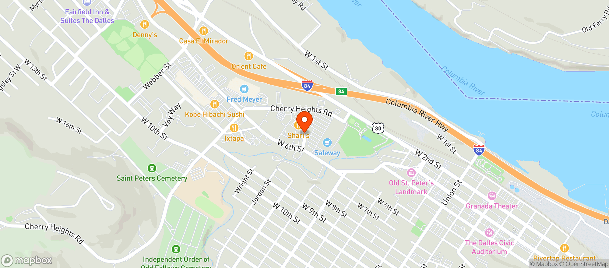 Map showing Safeway