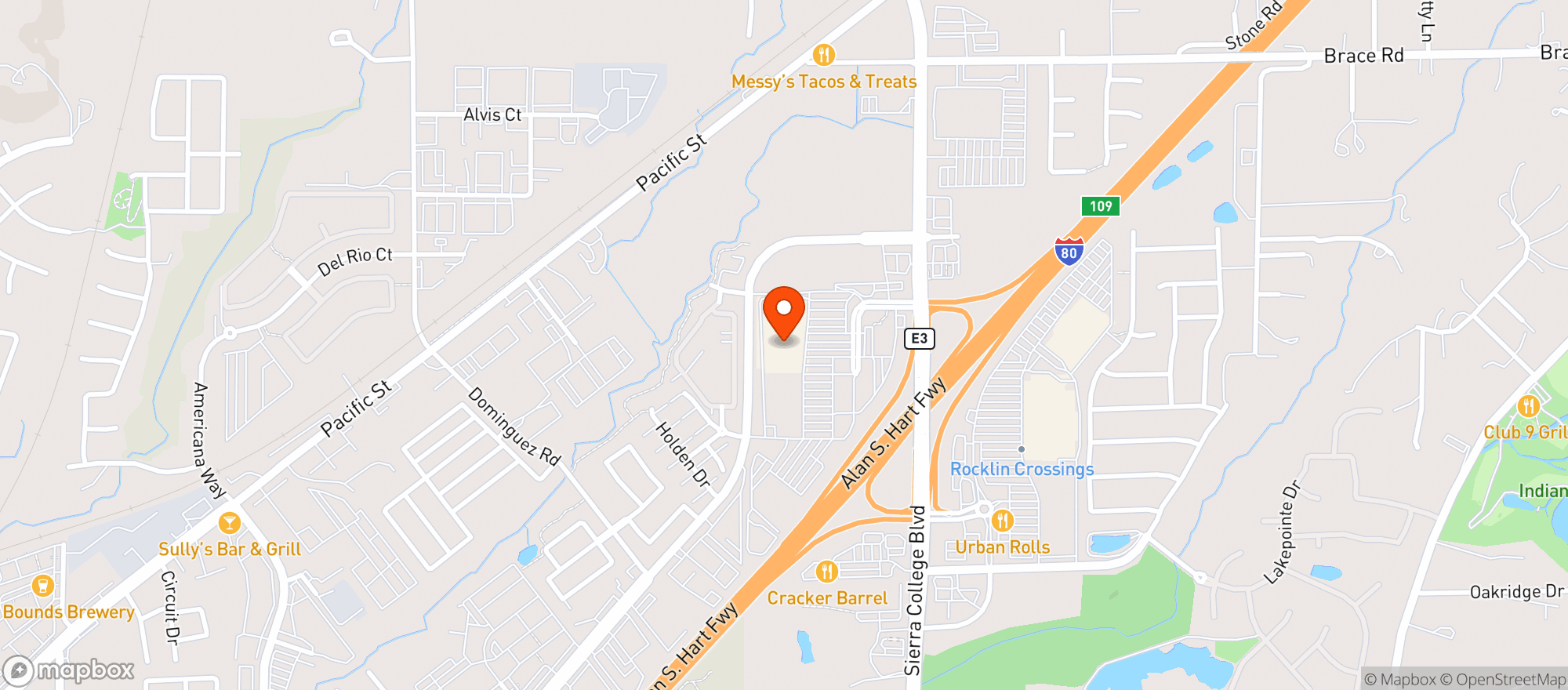 Map showing Target
