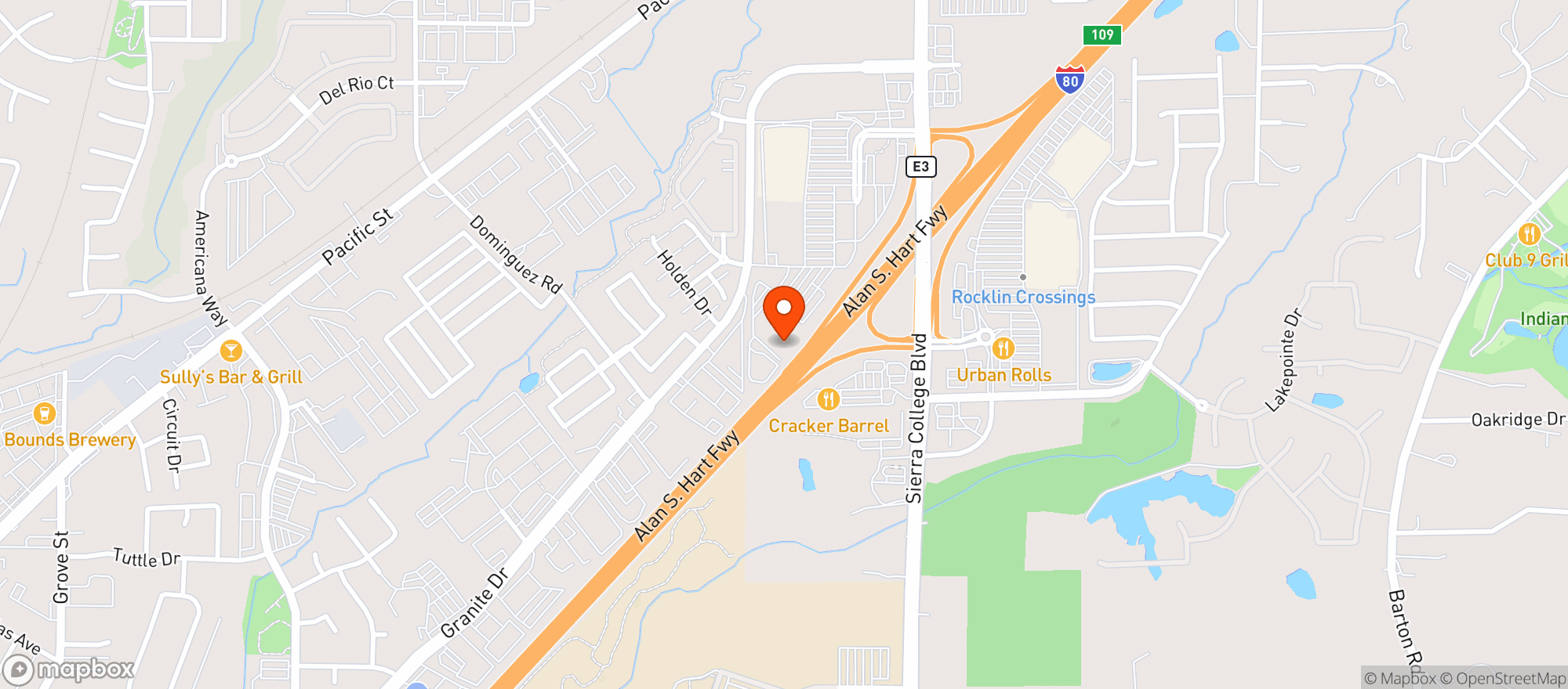 Map showing Studio Movie Grill