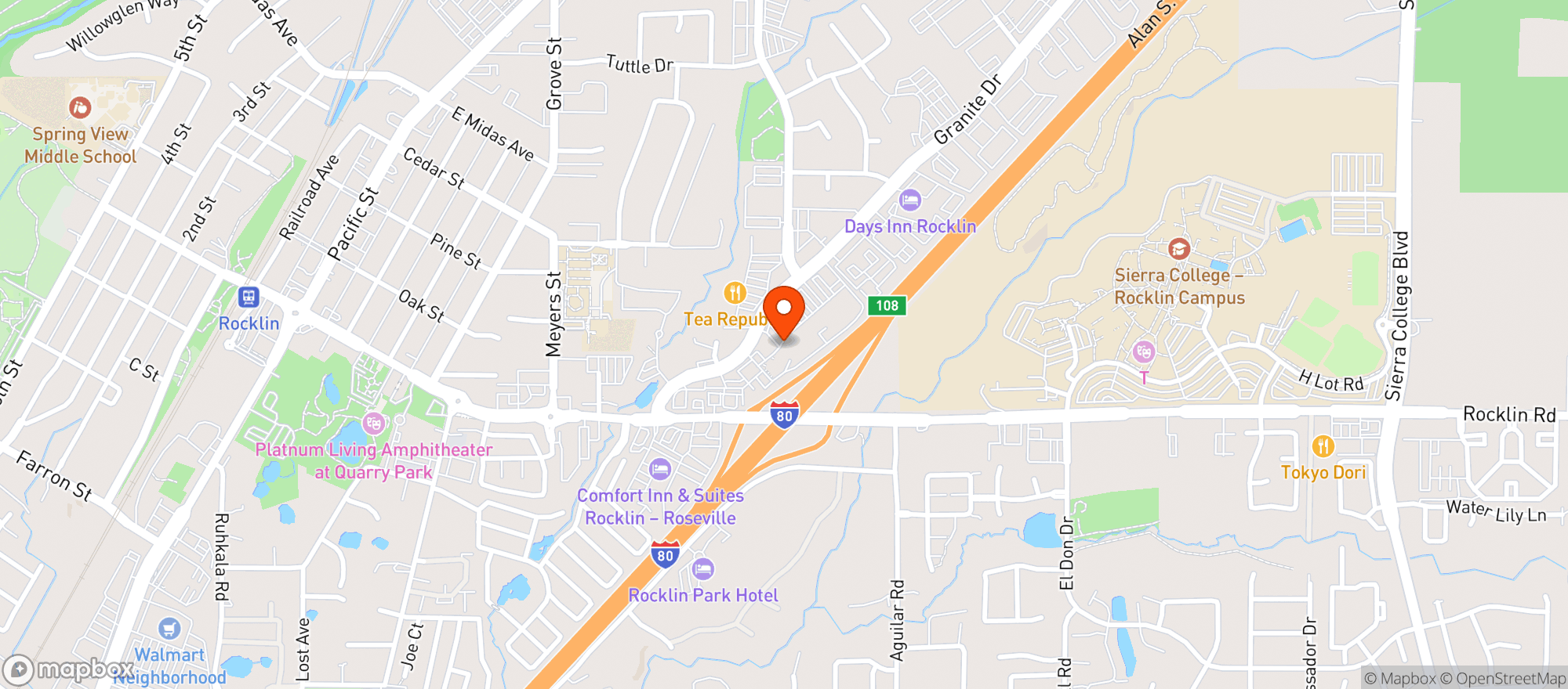Map showing Safeway