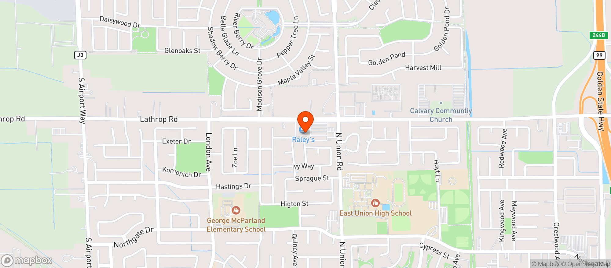 Map showing Raleys (Manteca) - 002500311