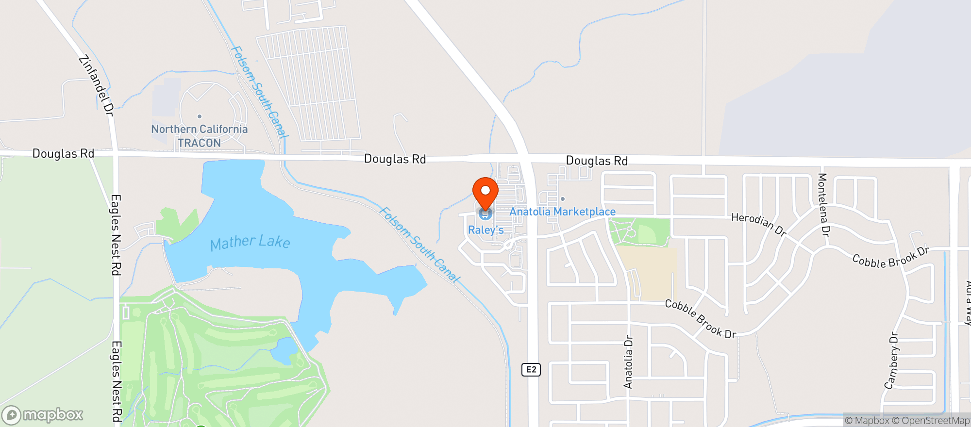 Map showing Raley's
