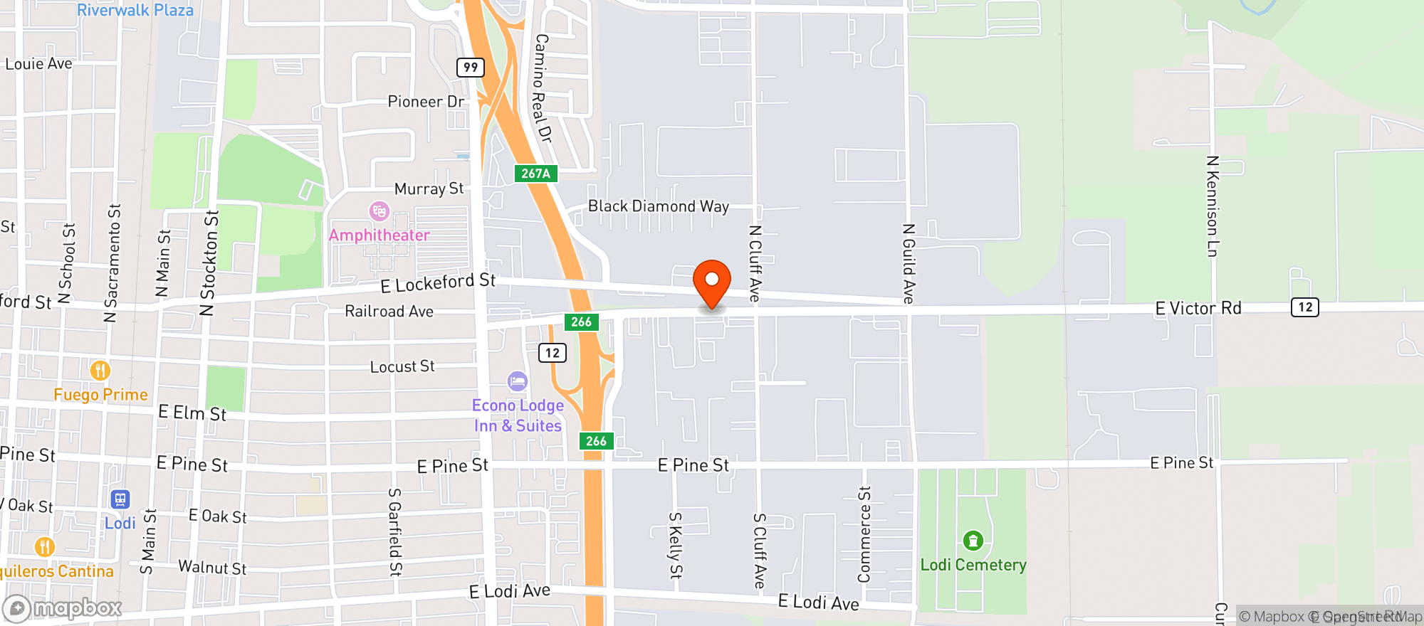 Map showing Habanero Hots