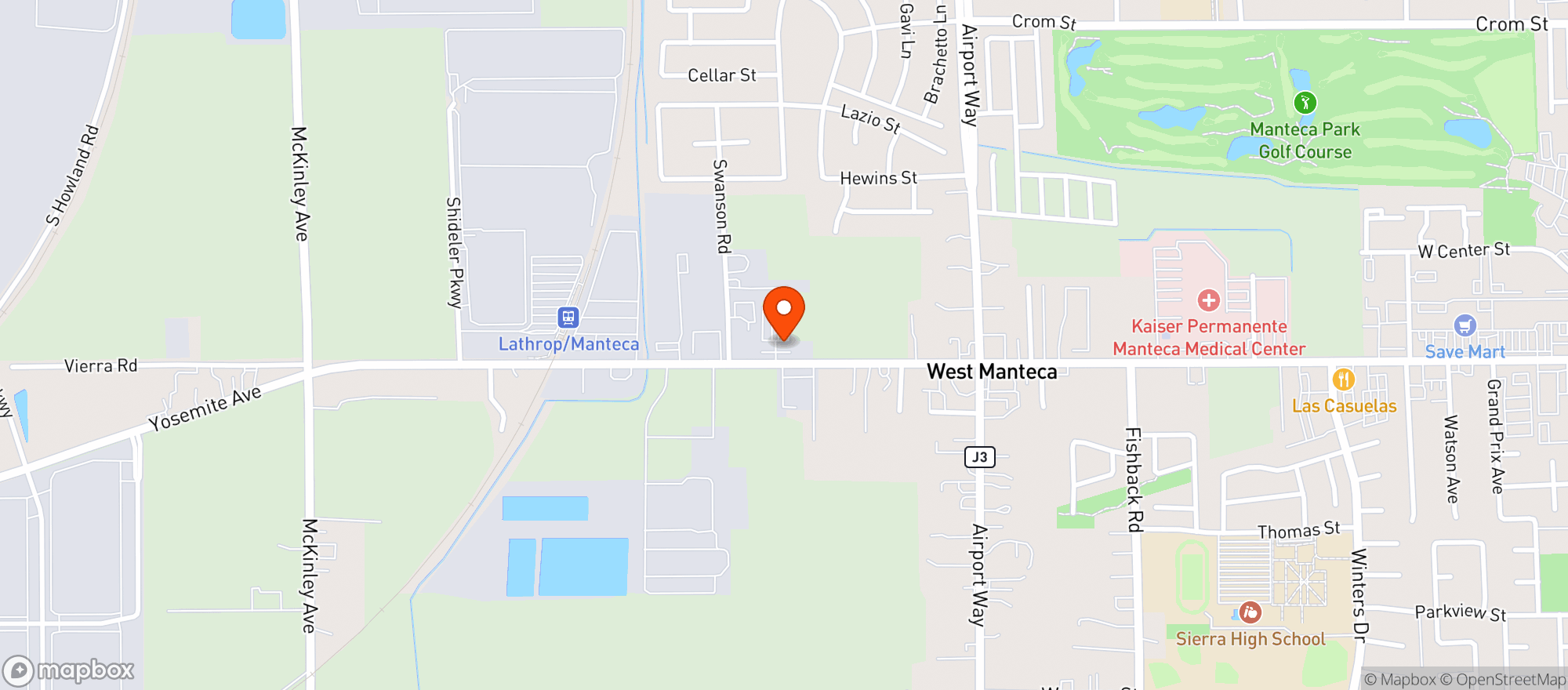 Map showing Off The Charts - Manteca