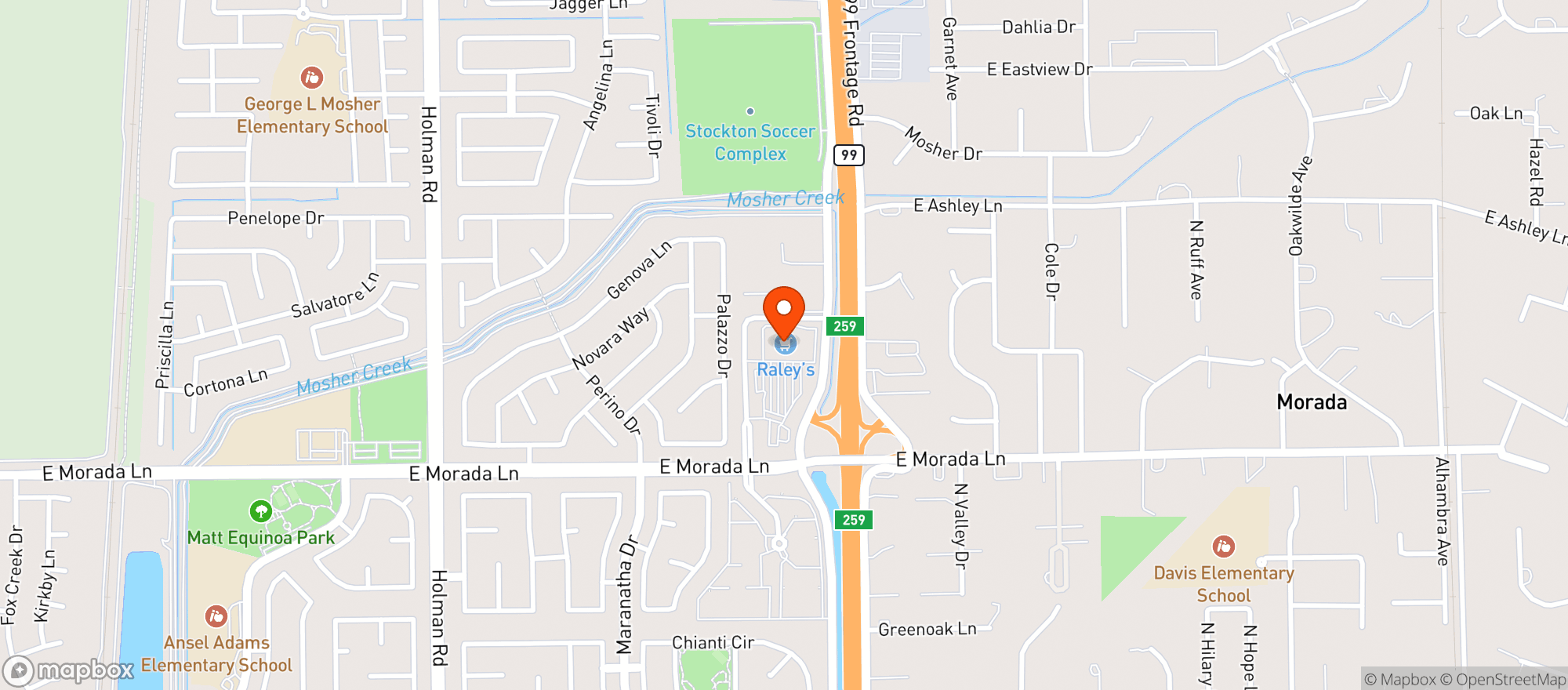 Map showing Raleys (Stockton - Morada Lane) - 002500306