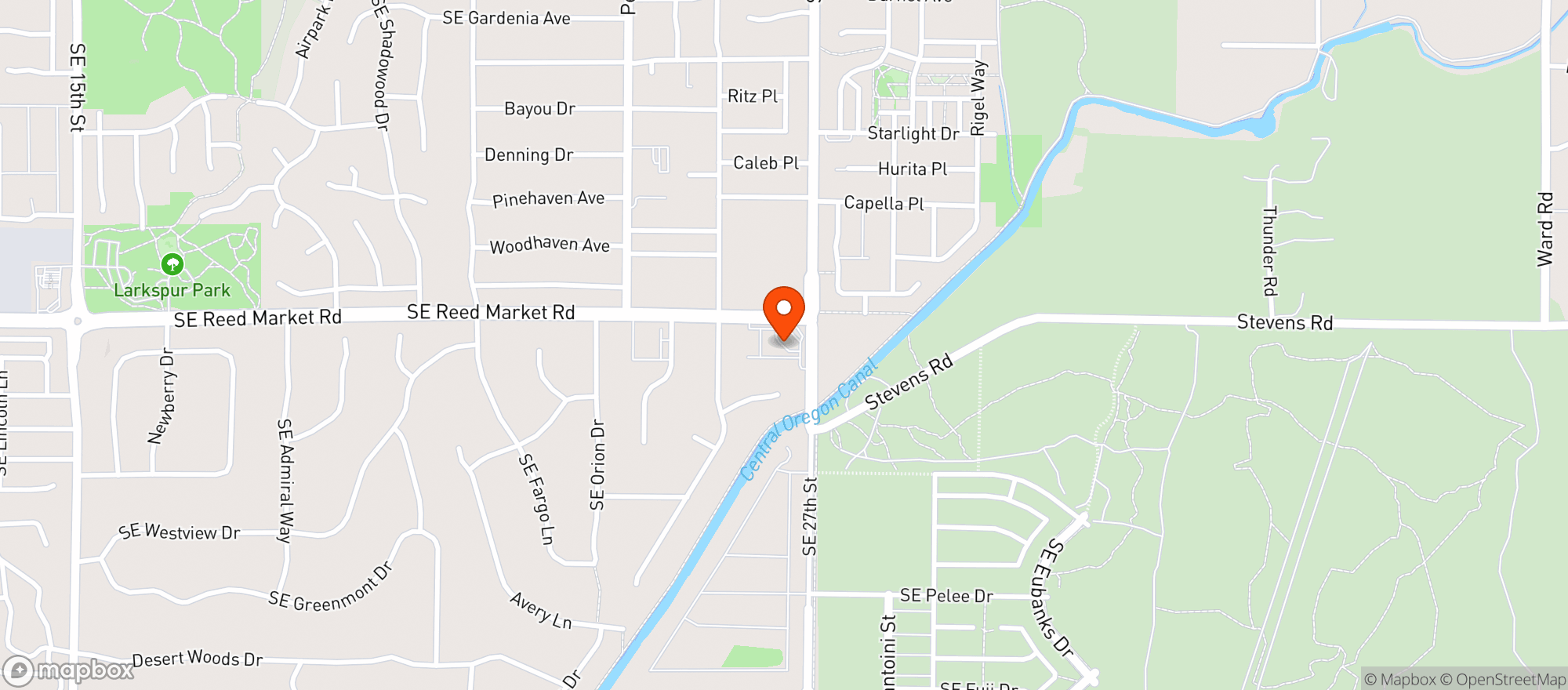Map showing Reed Crossing Market