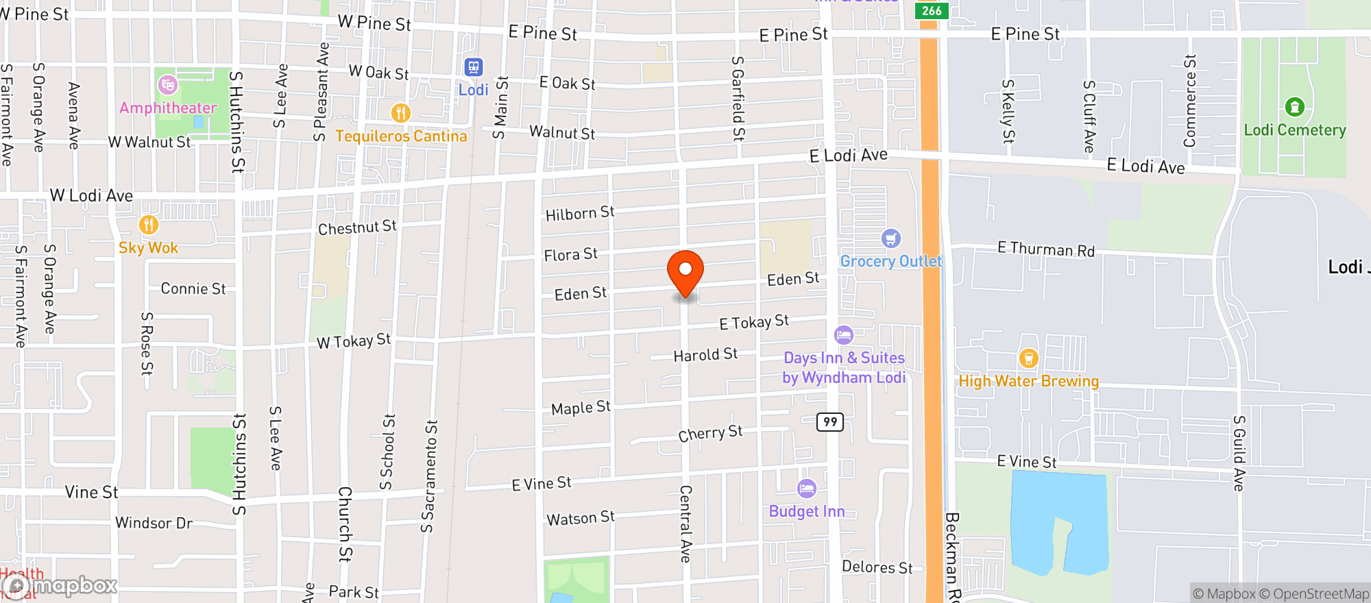 Map showing Tequila Shop & Market