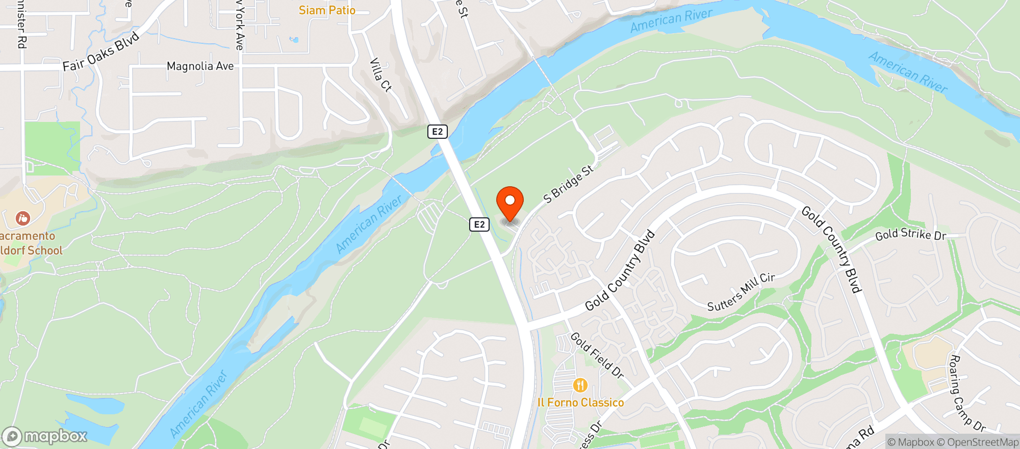 Map showing American River Raft Rentals