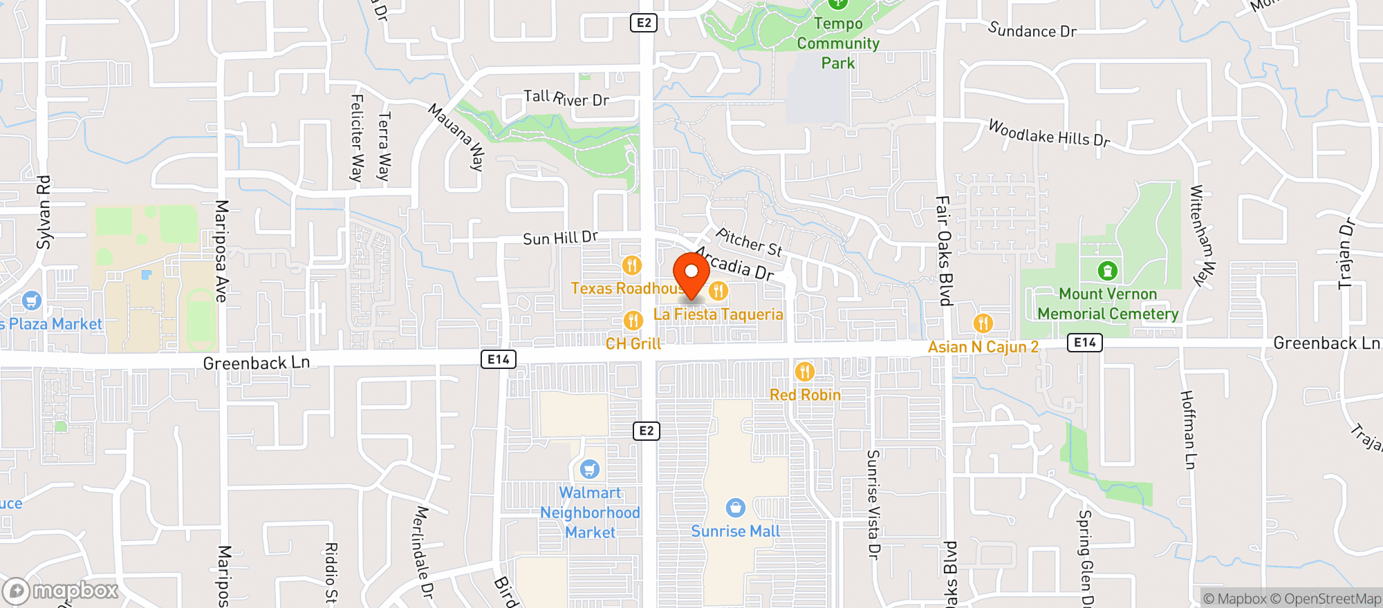 Map showing Citrus Heights
