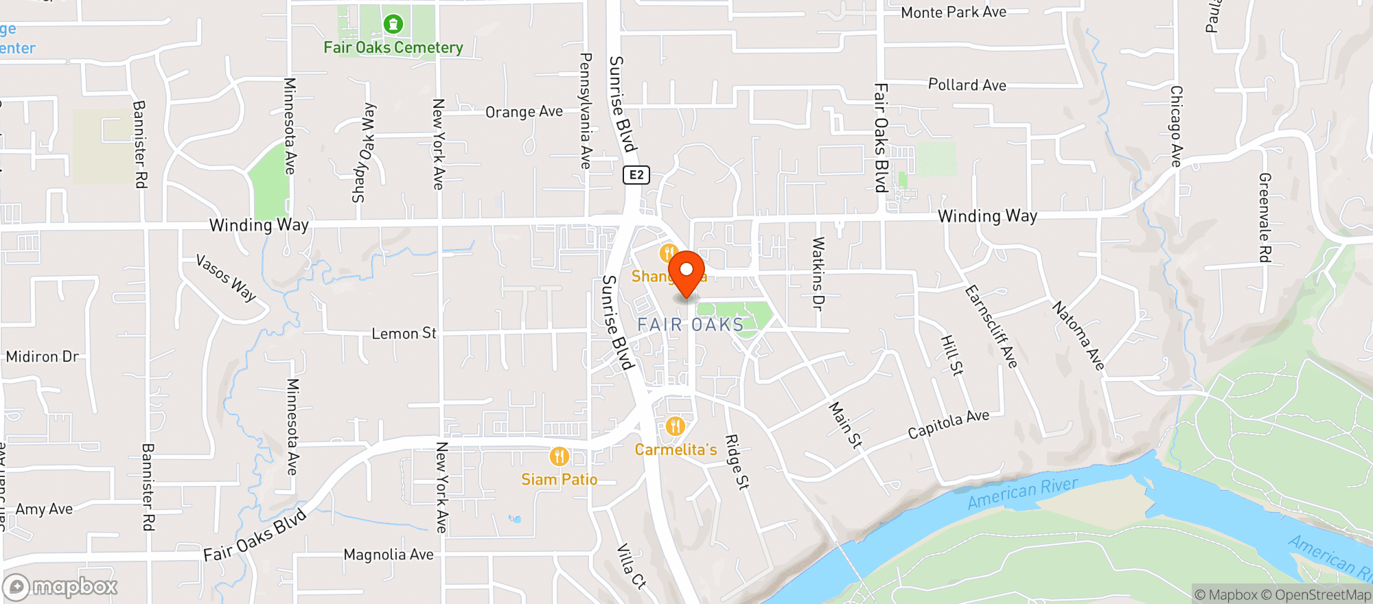 Map showing Stockman Club