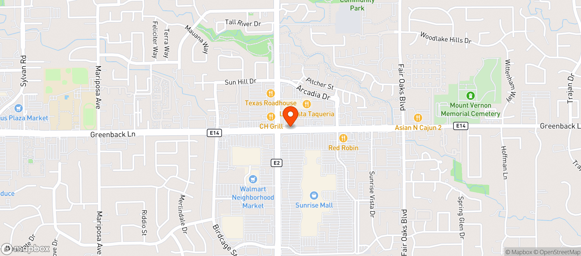 Map showing BevMo