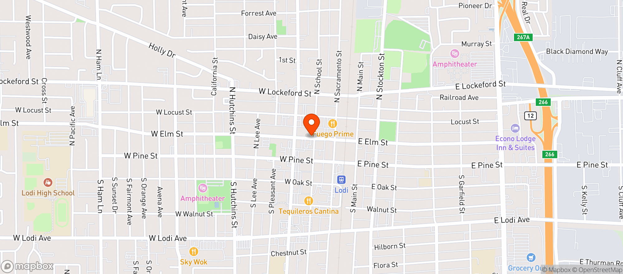 Map showing Mimosas Gourmet