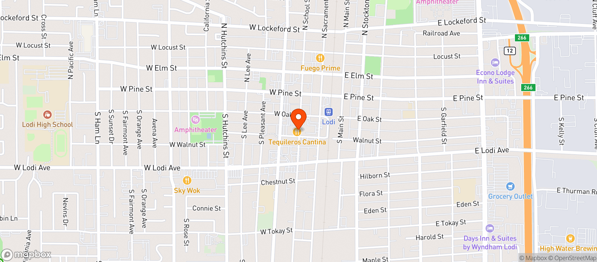 Map showing Tequileros Cantina