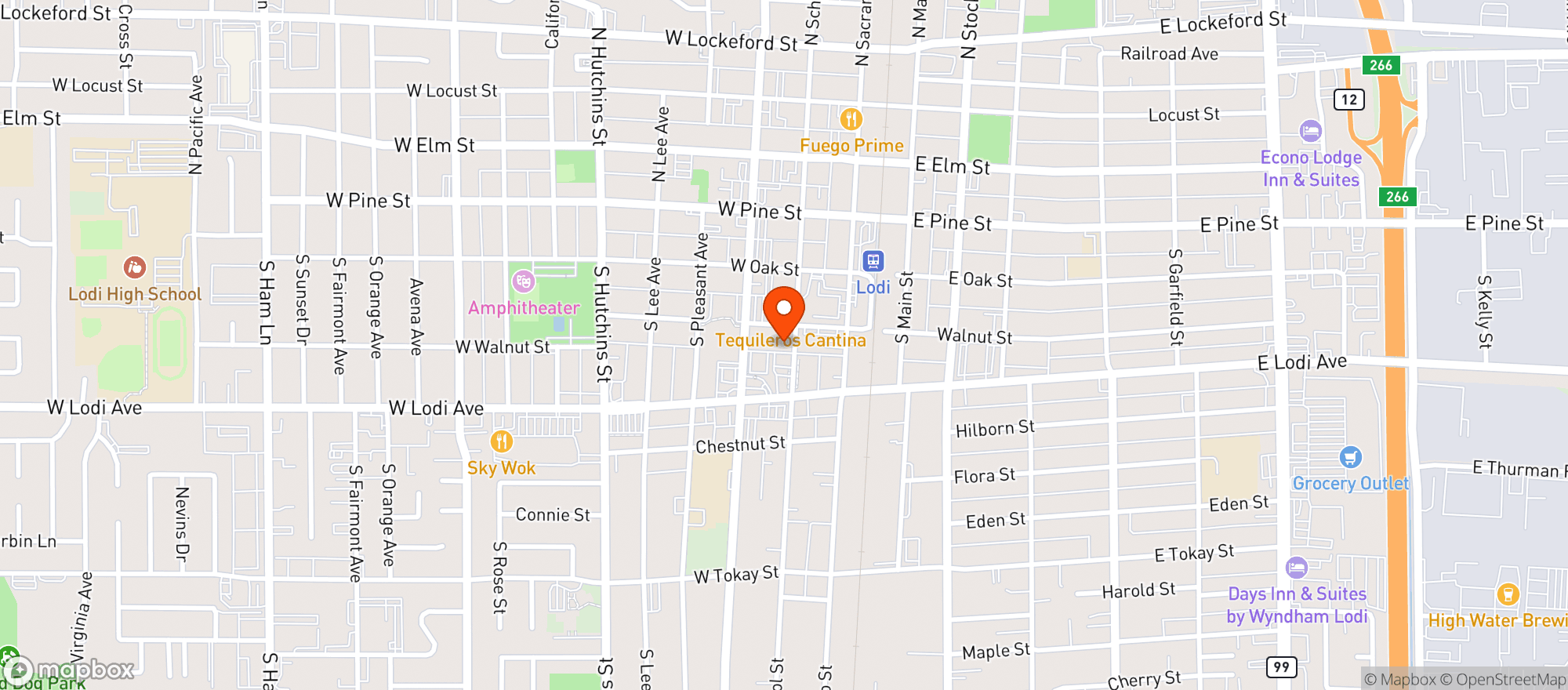 Map showing Shangri La Asian Bistro
