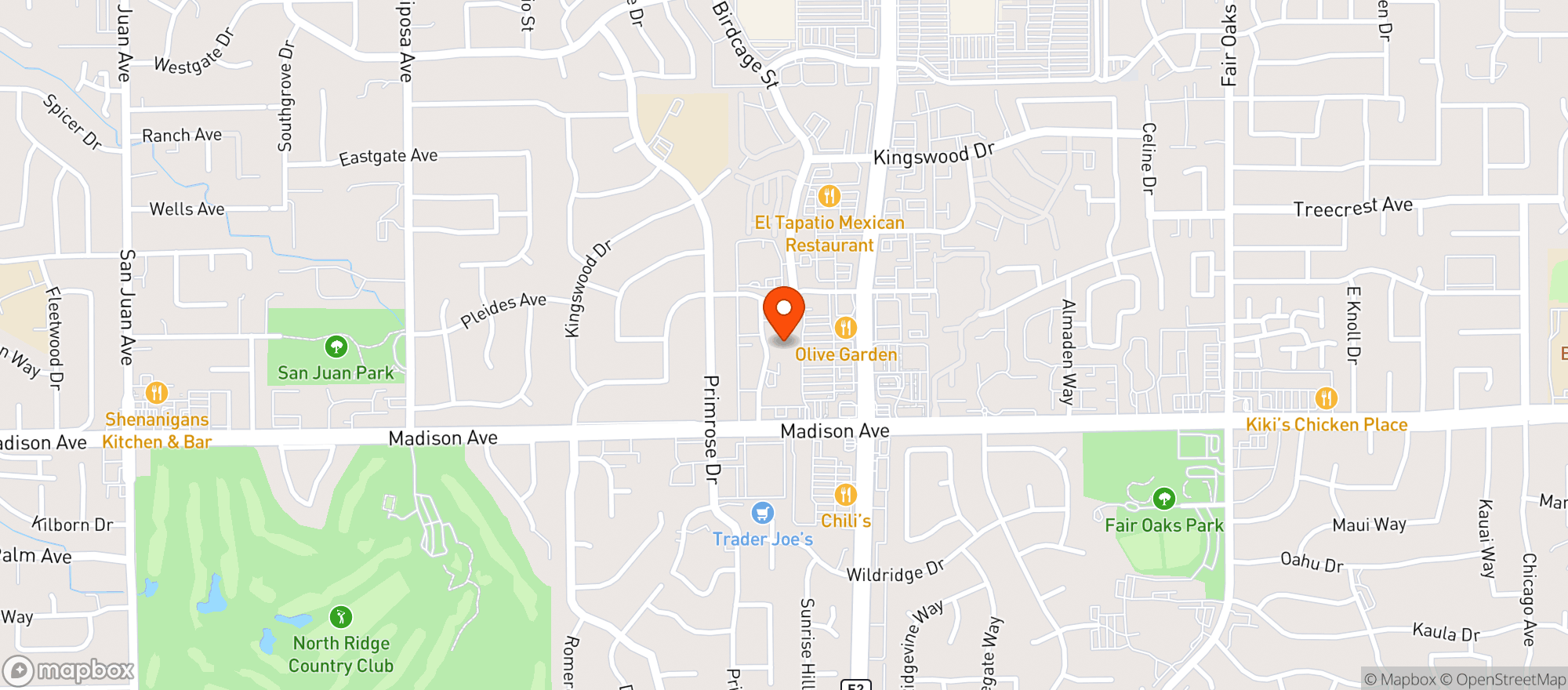 Map showing Amazon Fresh