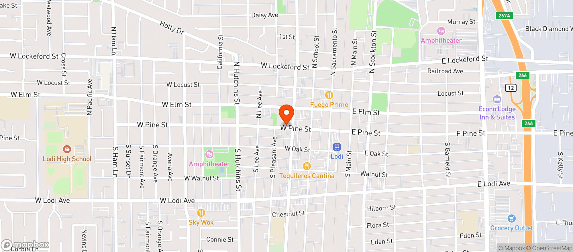 Map showing Stogies