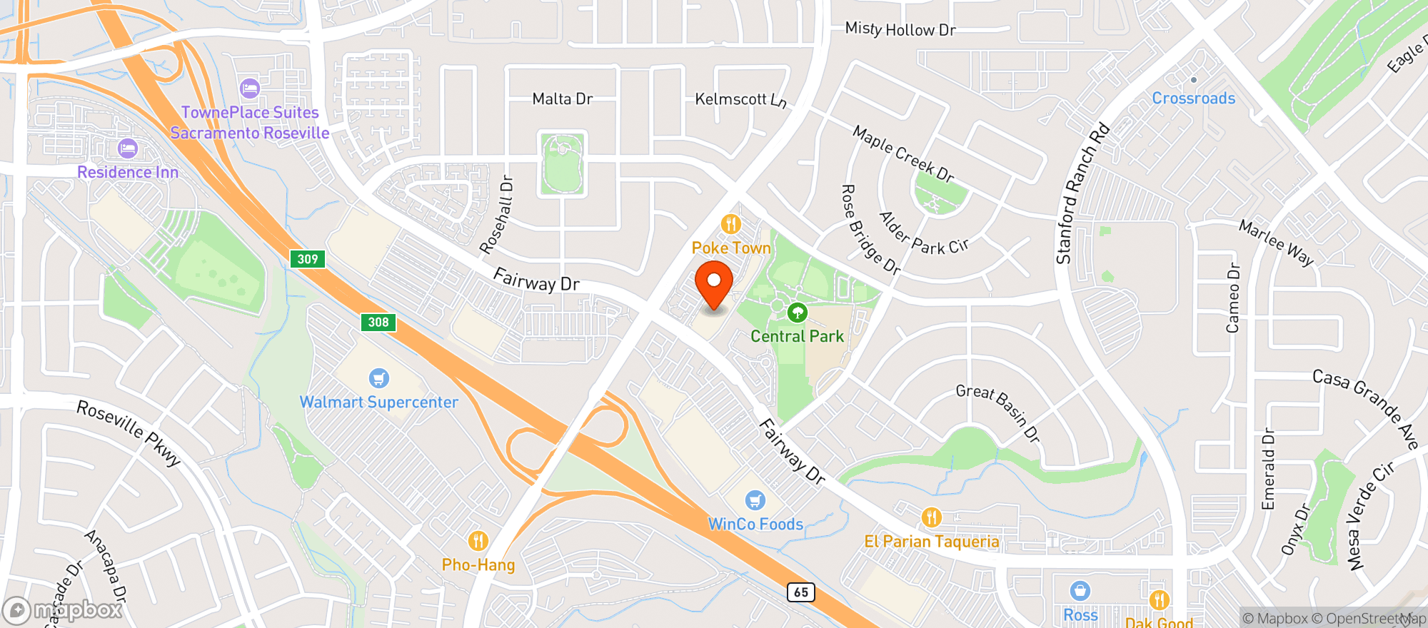 Map showing Nugget Markets