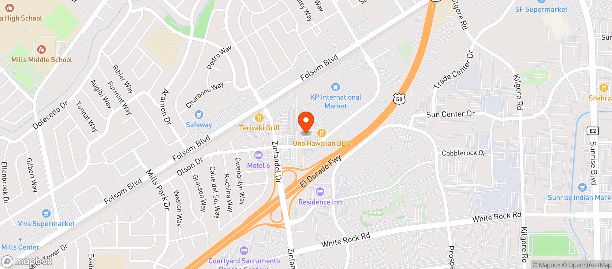 Map showing Gnc - 0527 - Rancho Cordova Town Center
