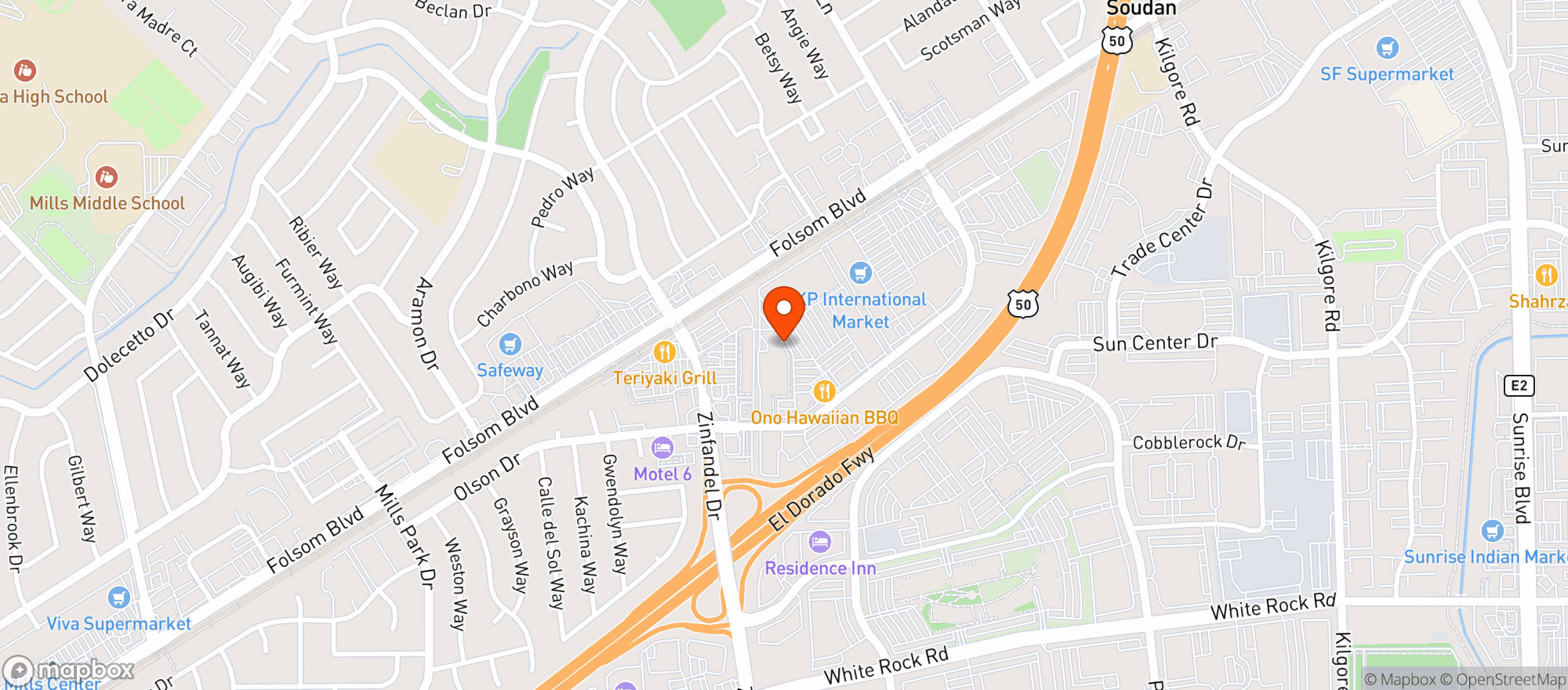 Map showing Target Store