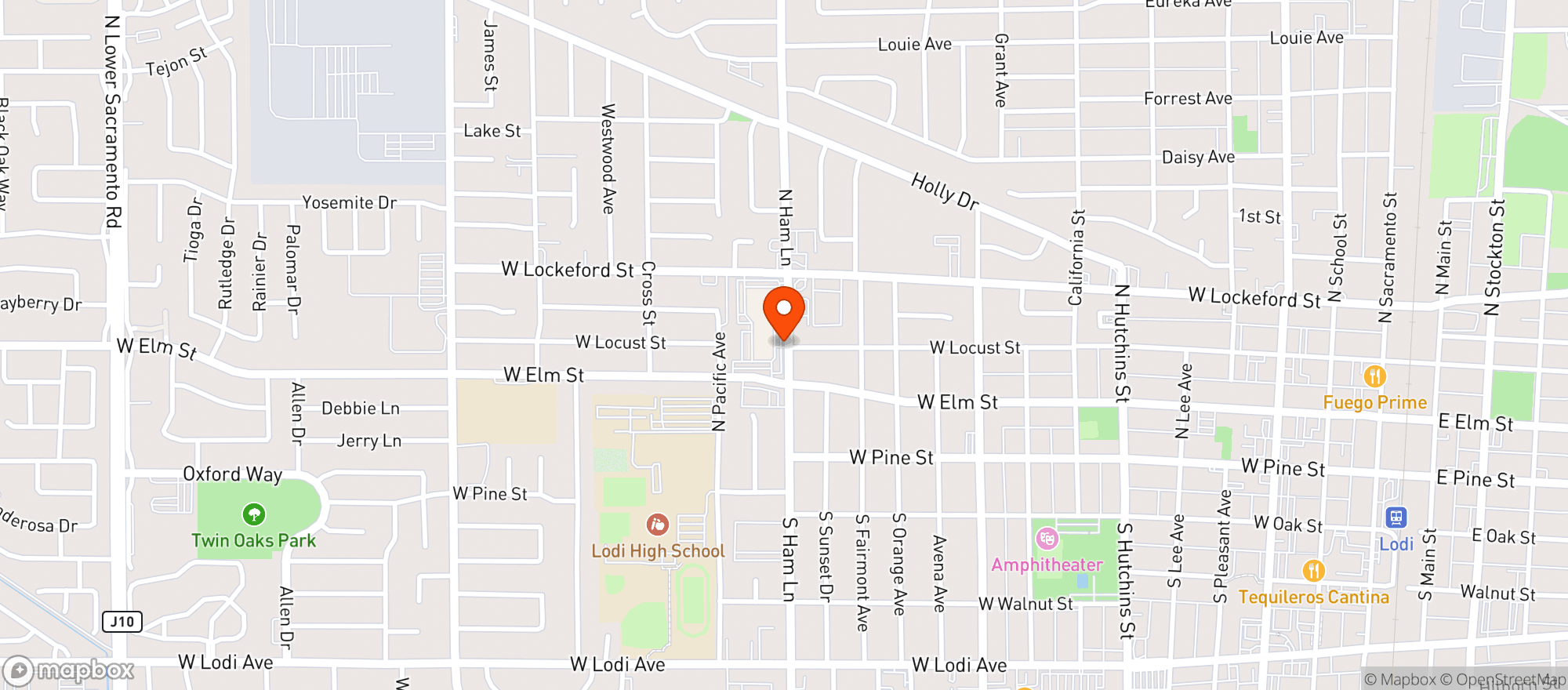 Map showing Lakewood Liquors