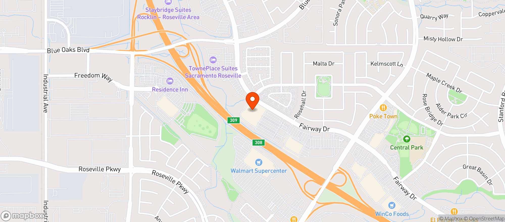 Map showing Target