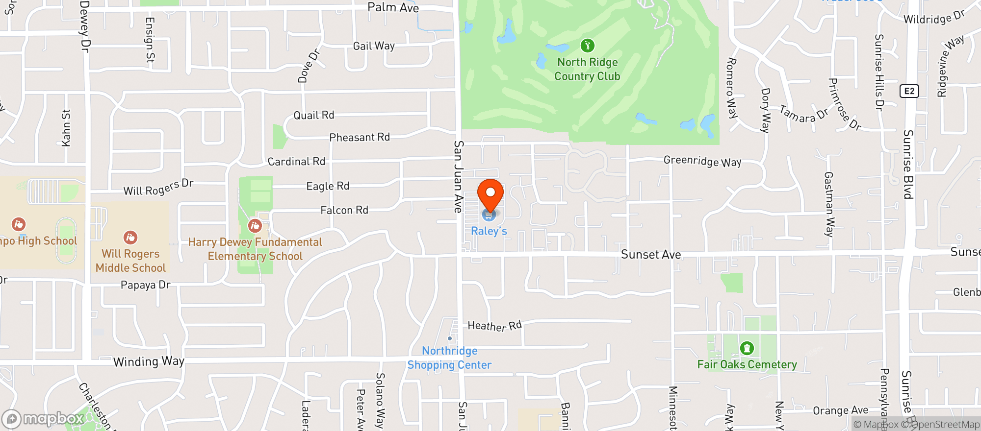 Map showing Raleys (Fair Oaks - San Juan) - 002500417