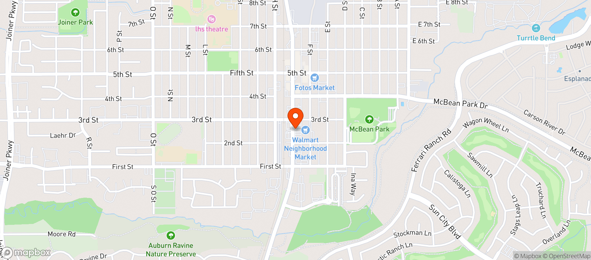 Map showing Walmart Neighborhood Ma #5979