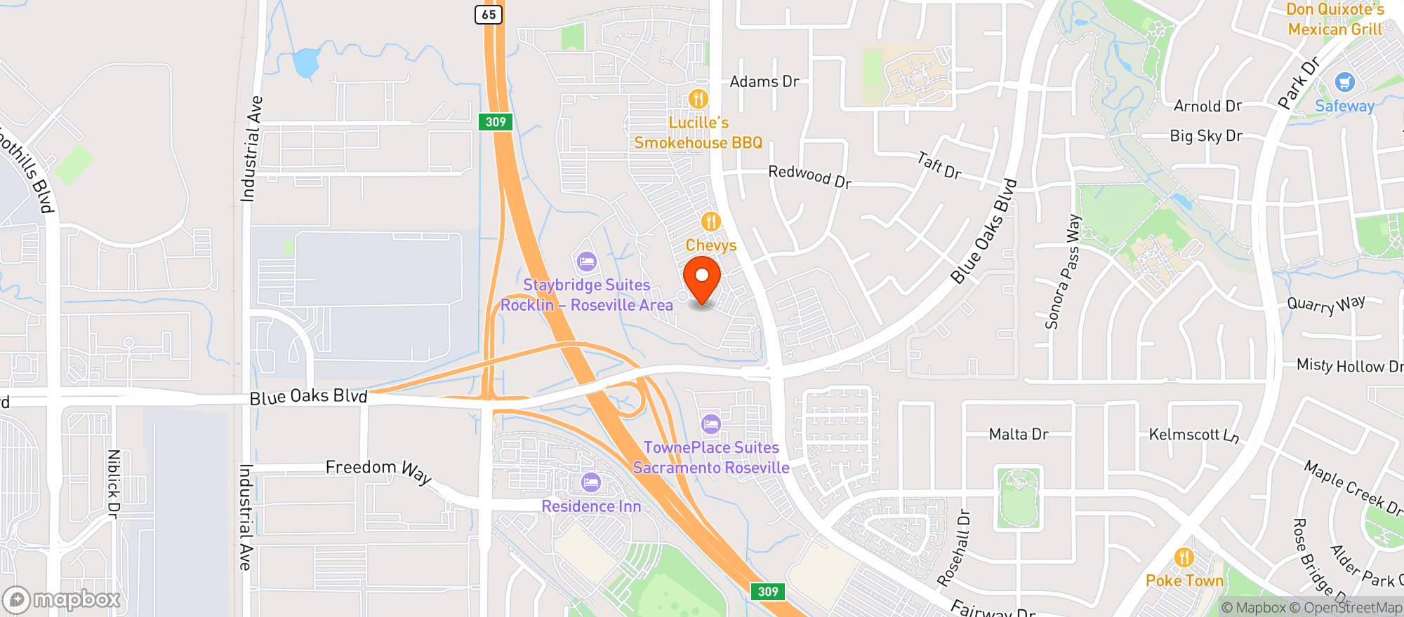Map showing Gnc