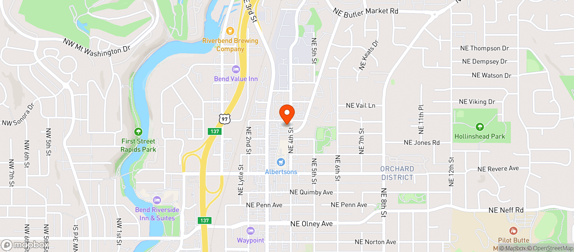 Map showing Wagner Mall Liquor Beer & Wine