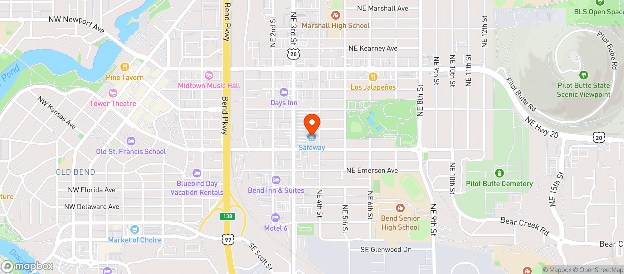 Map showing Safeway #514