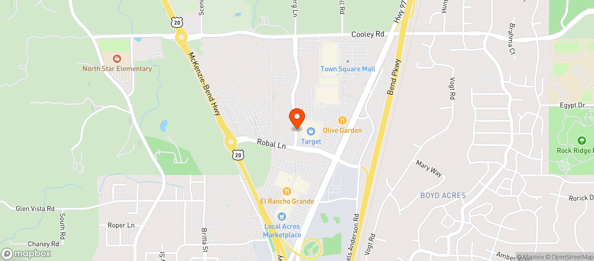 Map showing Target