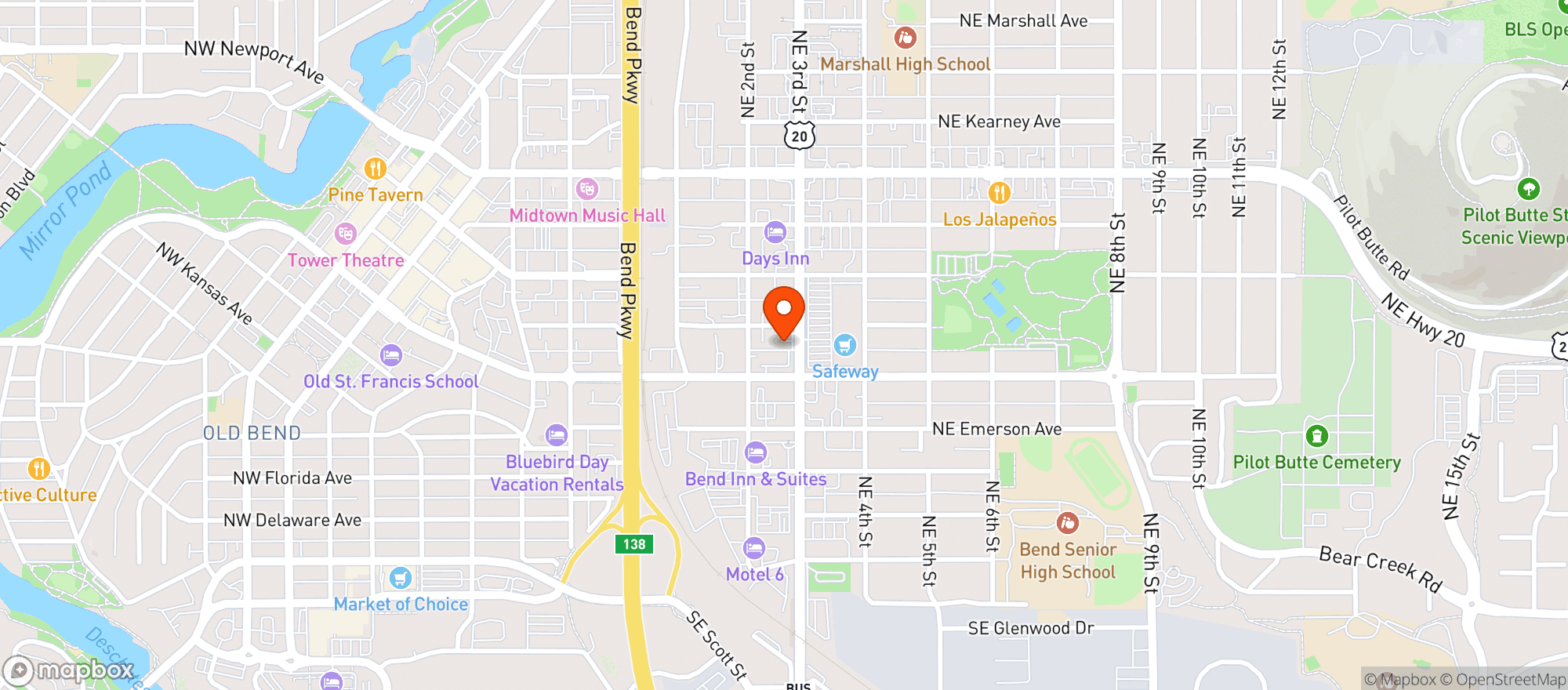 Map showing Fire On The Mountain Buffalo Wings