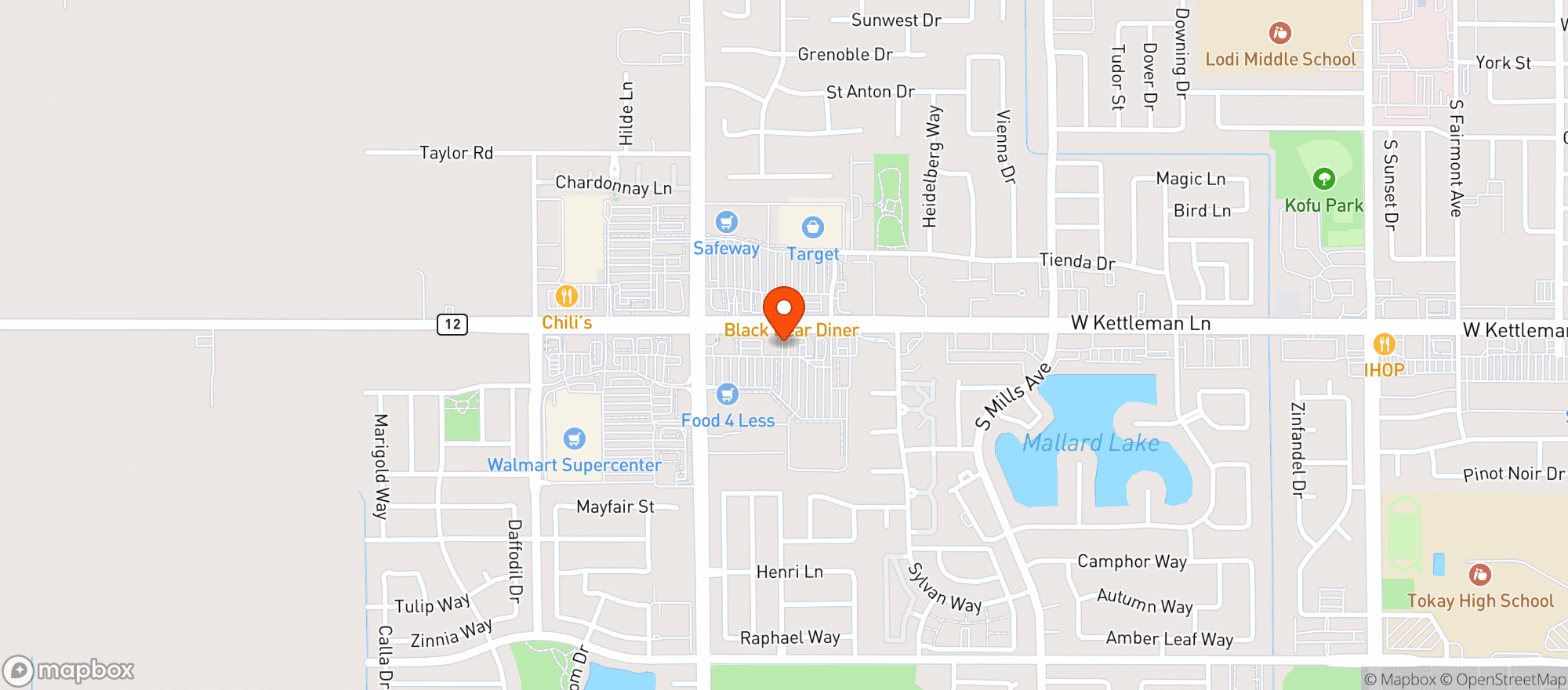 Map showing BevMo