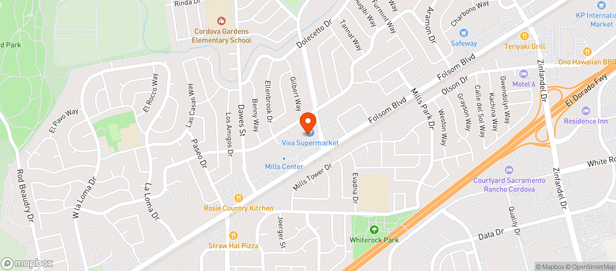 Map showing Viva Supermarket
