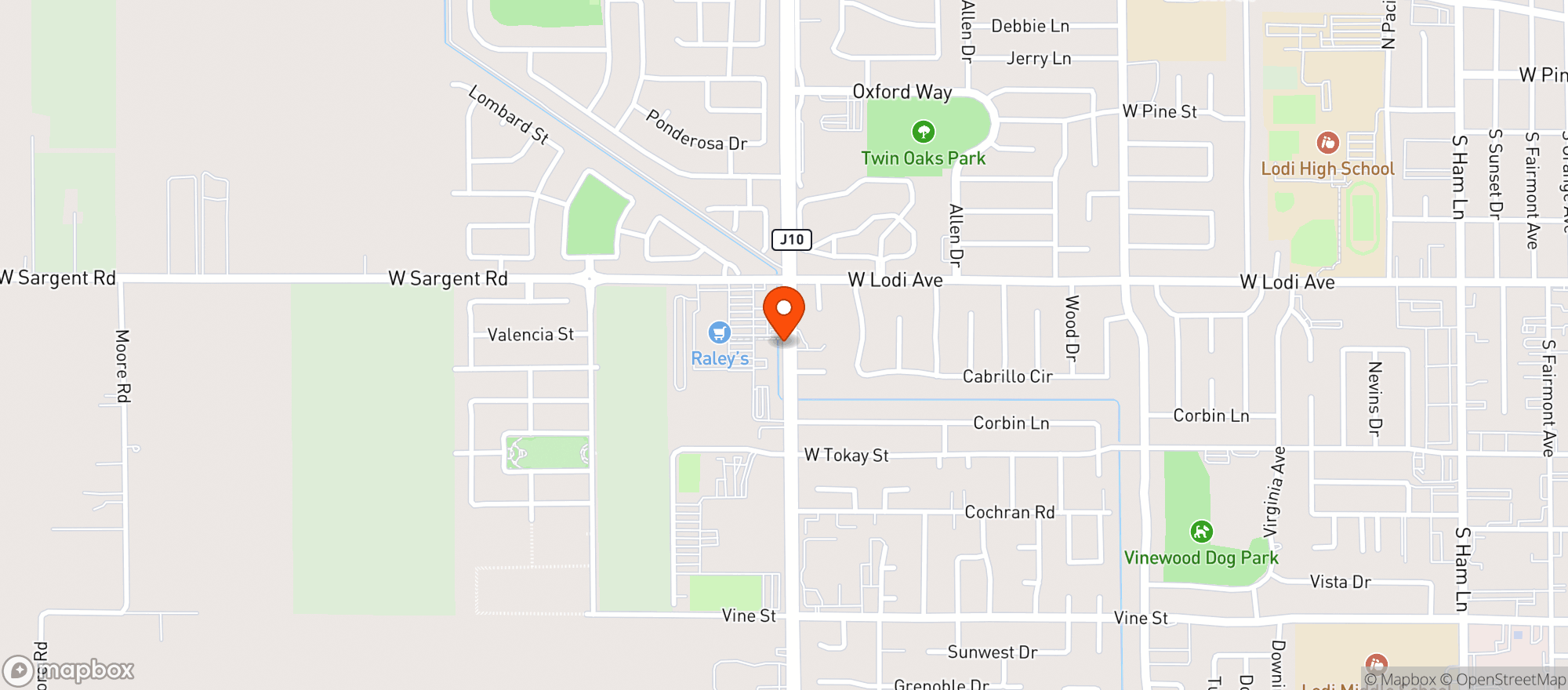 Map showing Raleys