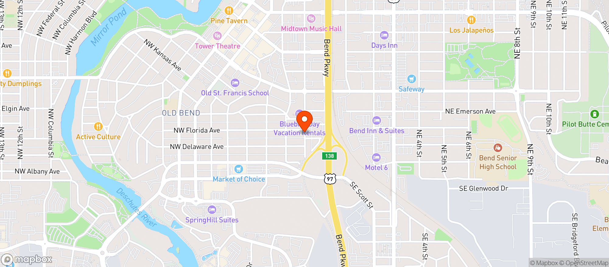 Map showing Fat Tonys