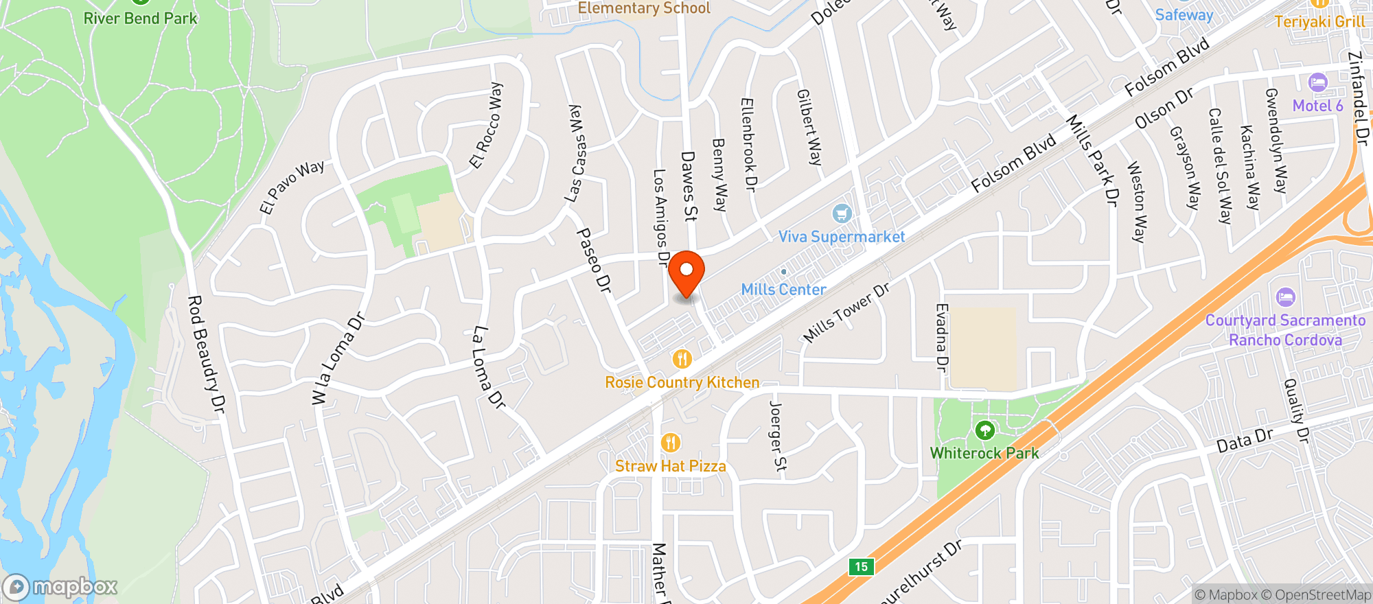 Map showing Dawes Wine & Spirits