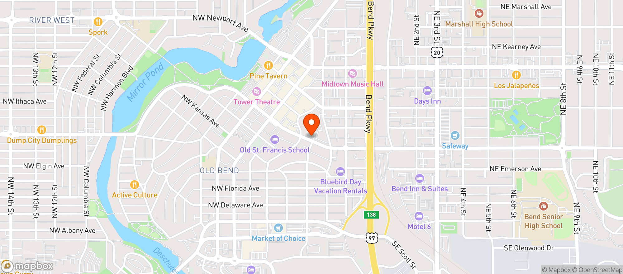Map showing Doubletree By Hilton