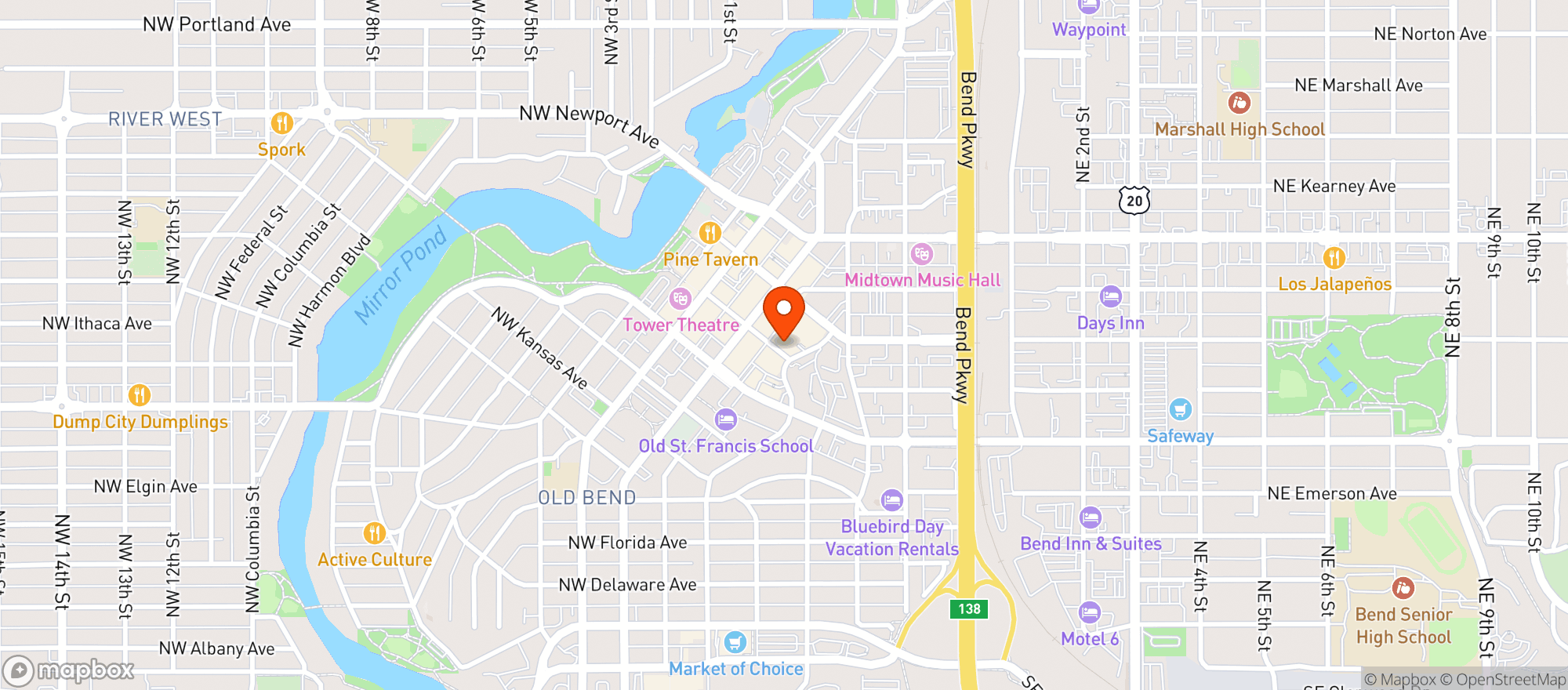 Map showing Roam
