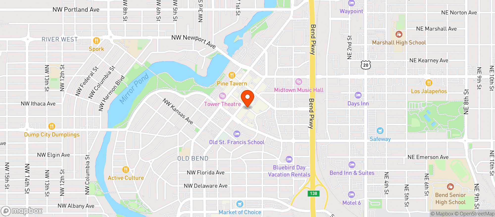 Map showing Flights Wine Bar